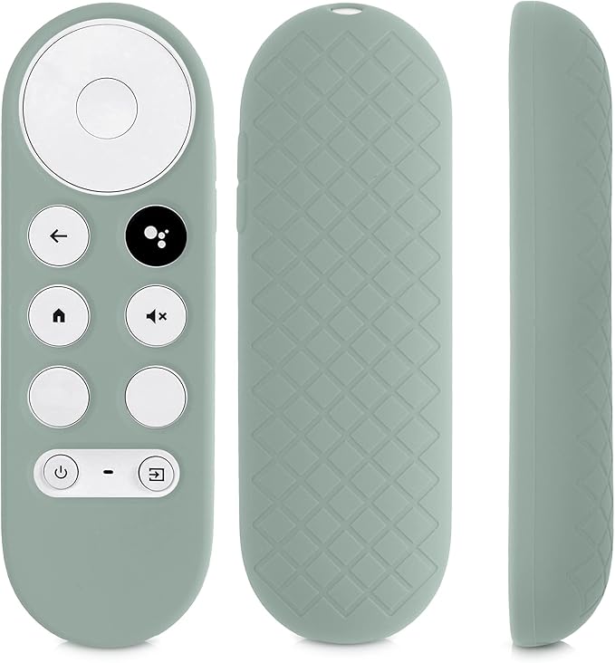 kwmobile Case Compatible with Google Chromecast 2020 4K / Chromecast 2022 HD Case - Soft Silicone Cover for Remote Control - Pastel Green