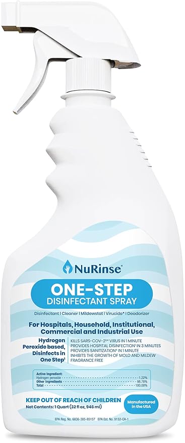 One-Step Disinfectant Spray | 32 FL OZ | One Pack | All Purpose Cleaner & Sanitizer