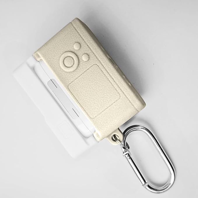 for Airpods Pro 3 Case Cute,Retro 3D Camera Design for Air pod Pro 3 Cover with Keychain Shockproof Protective Soft Silicone Case for Airpods Pro 3 Gen for Men Women,Brown,Beige