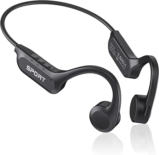 CXK Bone Conduction Headphones Bluetooth 6.0 Open Ear Headphones with Mic, Premium Loud Sound 10Hrs Playtime Bluetooth Headphones, IPX6 Waterproof Sports Headset for Running, Cycling, Walking