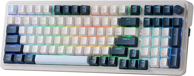 Redragon K686 PRO Wireless RGB Gasket Gaming Mechanical Keyboard, Easy Knob