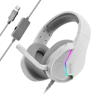 MARVO USB Gaming Headset with Mic, Wired Headphone with Surround Sound, Noise Canceling Gaming Headphones for PC, PS4/PS5, Laptop, Mac, Switch- H8618