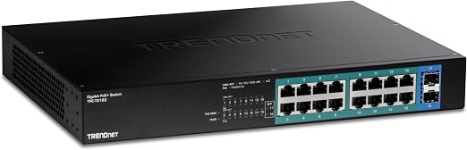 TRENDnet 18-Port Gigabit PoE+ Switch,TPE-TG182