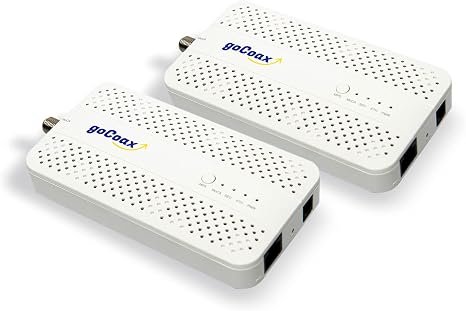 goCoax MoCA 2.5 Adapter (2-Pack) with 2.5GbE Ethernet Port | MA2500D Ethernet Over Coax for Gaming & 4K Streaming | 2.5Gbps, Plug and Play | for Cable Internet Homes - Not for Satellite TV (White)