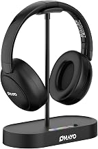OHAYO Wireless TV Headphones for Seniors with Transmitter Charging Dock, Digital Optical AUX RCA Plug and Play Wireless Headphones for Watching TV, No Audio Delay, 100ft Range, Hearing Impaired Gifts - Image 1