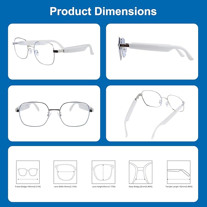 AI Translation Smart Glasses for Women, Powered by GPT, Recording/Real-Time Translation with 160+ Language, Photochromic Lenses, Multifunctional Bluetooth Glasses for Travel Meeting Business