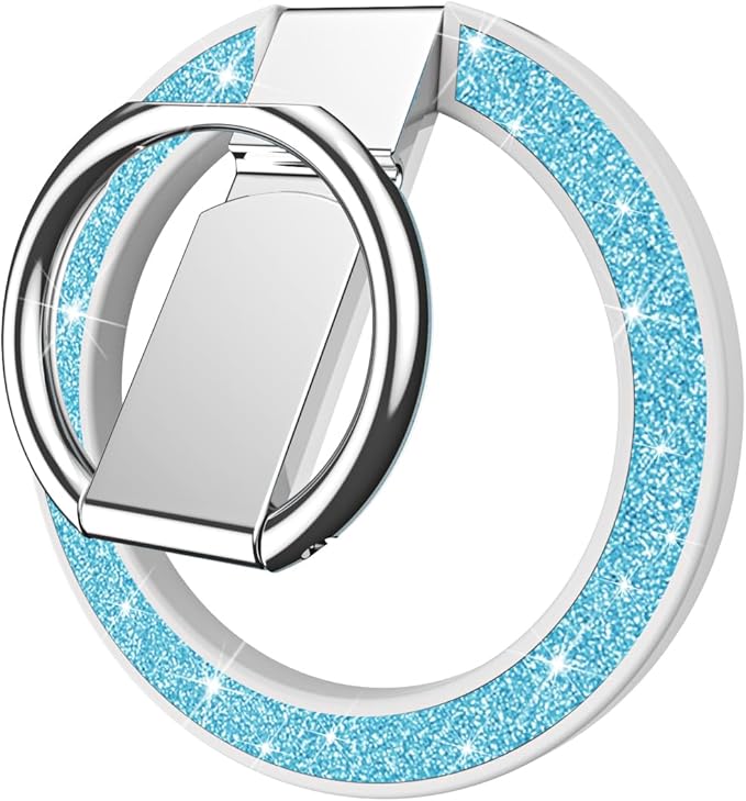 Tensho Cell Phone Ring Holder for MagSafe,360 Degree Rotation Magnetic Phone Grip with Adjustable Kickstand Finger,Strong Metal Mag Safe Finger Stand Compatible with Magsafe iPhone 15/14/13/12 Series.