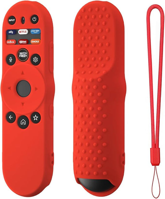 Hi Color Remote Cover for Vizio TV Remote XRT270 Smart TV Remote 2023, Silicone Vizio Remote Control Case Cover for VIZIO XRT270 Silicone Sleeve with Lanyard(Red)