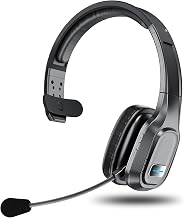Bluetooth Headset with Mic, 60 Hours Talking Time Single-Ear Wireless Headset, ENC Noise Canceling, One-Touch Mute, Dual-Device Connection for Truck Driver, Office, Call Center, Phone/PC, Black - Image 1