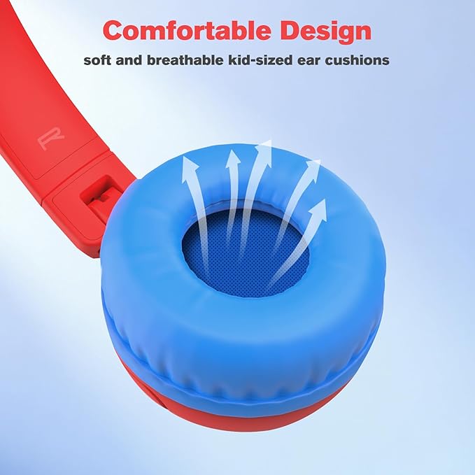 K6 USB C Kids Headphones, 85dB Safe Volume Headphones for Kids, Stereo Sound Foldable Headphone for School, Comfortable Fit On-Ear Headphone for Smartphones/iPad/Tablet/Plane/Travel
