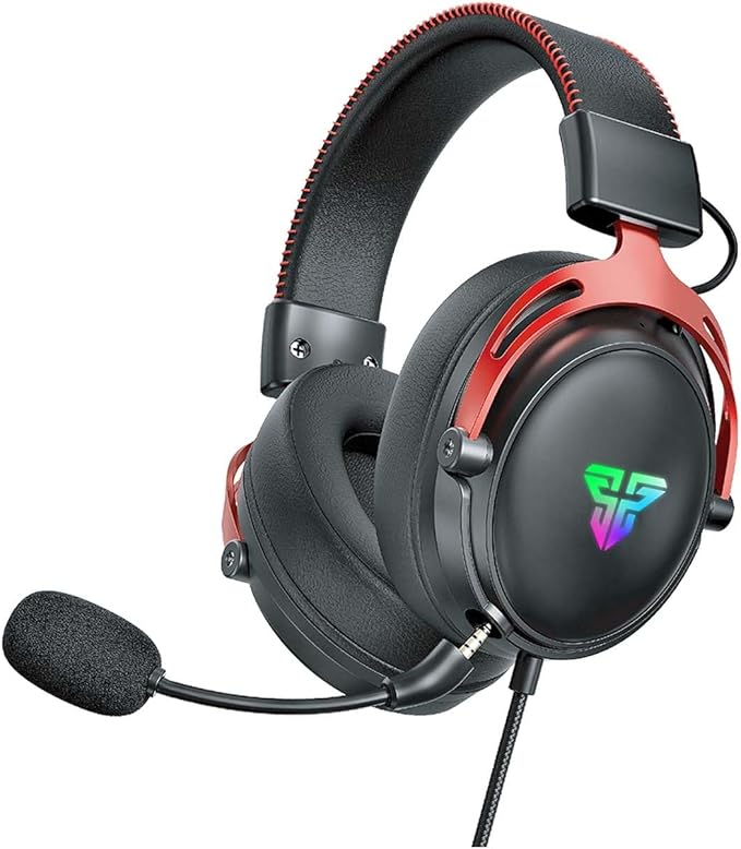 FANTECH Cruze 7.1 HG31 Gaming Headset with 53mm Drivers, Virtual 7.1 Surround Sound, Detachable Microphone, USB Connection, RGB Lighting, and in-Line Controls for PC, PS5, PS4, Xbox