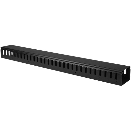 StarTech.com 3ft (1m) Vertical Cable Management Duct with Cover - 0U Open Slot Finger Duct Wire Raceway for 19 Inch Server Rack - Slotted Cord Channel (CMVER20UF)