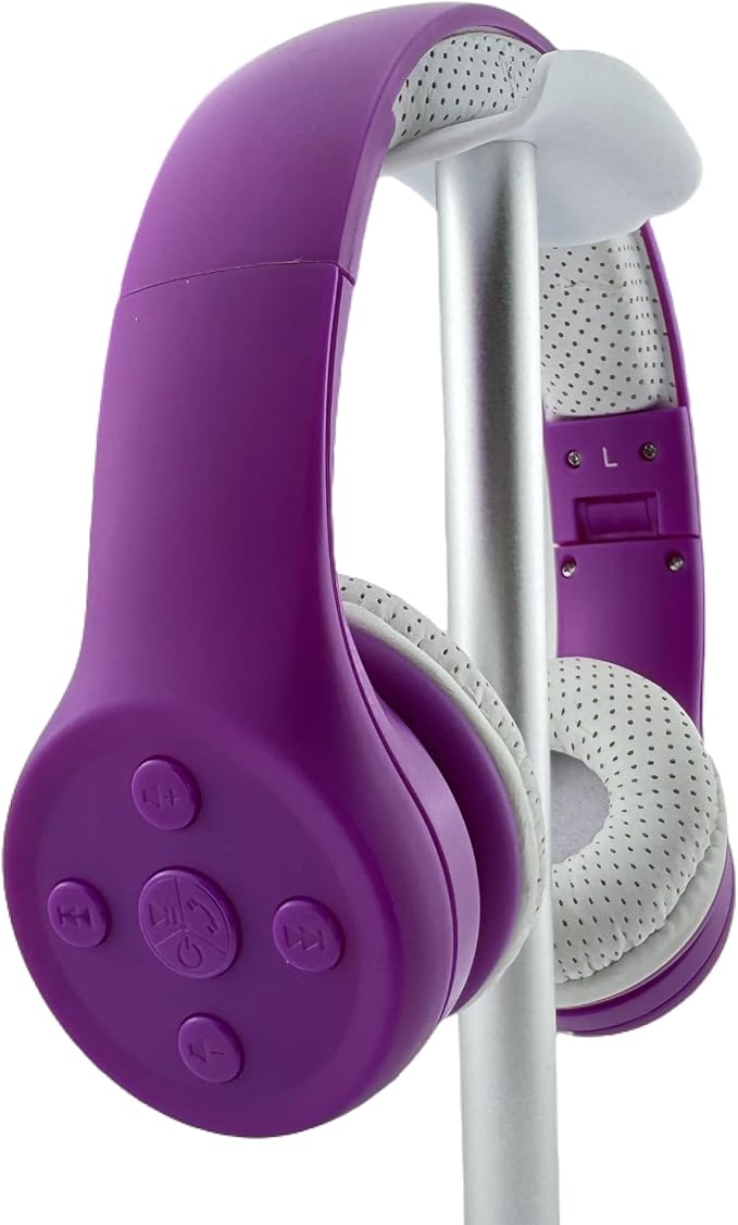 Girls Wireless Headphones, Bluetooth Kids Headphones,5 Button Easy Use, 93db Volume Limited with Built-in Mic for Cell Phones TV Tablet Amazon fire School Network Boys Girls (Purple)