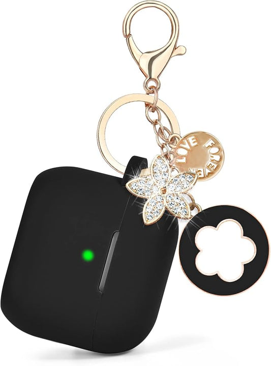 Case for Airpods Pro 1st 2nd Generation - VISOOM Airpods Pro 1/2 Cases Cover Women Silicone iPod Pro 2 Earbuds Wireless Charging Case Girl Bling Keychain for Apple Airpod Gen Pro 2