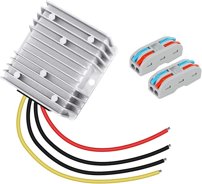 LeMotech DC 12v to 24v Converter 10A 240W Step Up Converter Voltage Reducer IP68 Waterproof Transformer for Golf Cart Truck Boat Vehicle