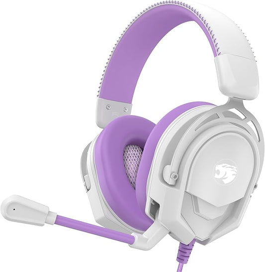 A88 Gaming Headset with Mic for Ps5, Pc, Xbox One Series X/s, Ps4, Switch, Stereo Wired Noise Cancelling Headphones with Microphone for Computer, Laptop, Mac, Nintendo, Games (Purple)