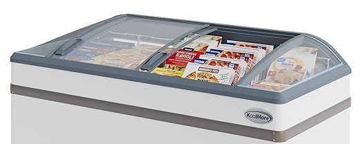 KoolMore 65 Inch Manual Defrost Island Chest Freezer with 16 cu. ft. Capacity in White, ETL Listed (KM-ISCF-65MD)