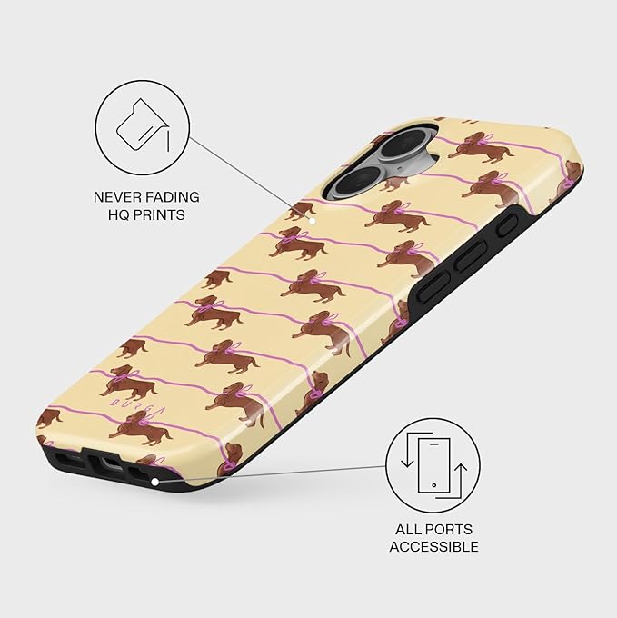 BURGA Phone Case for iPhone 16 - Cute, Trendy, Aesthetic, Pattern Phone Cover, Hard Shell Protection - fits Apple iPhone 16 Case for Women and Men