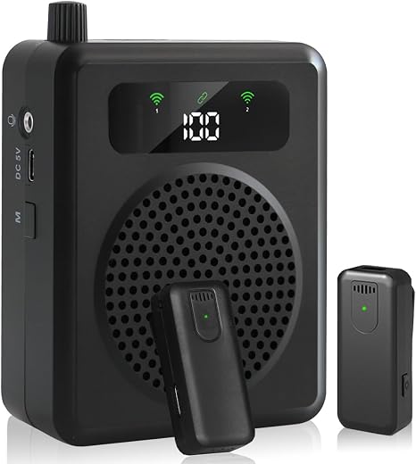 Voice Amplifier for Teachers Portable Lavalier Microphone and Speaker