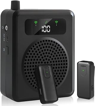 Voice Amplifier for Teachers Portable Lavalier Microphone and Speaker