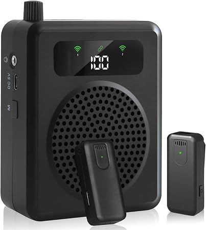 Voice Amplifier for Teachers Portable Lavalier Microphone and Speaker
