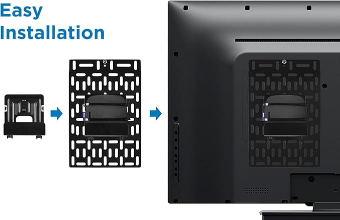 Mount-It! Cable Box Mount Behind TV | Adjustable Universal Mounting Bracket for Streaming Devices, Router, Modem, DVD | Wall and Behind TV Compatible, Steel