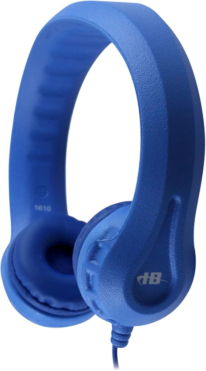 HamiltonBuhl Flex‑Phones Kids Foam Headphones 42‑Pack – Durable EVA Foam, Volume‑Limited 85 dB, Chew‑Resistant Dura‑Cord, Safe BPA‑Free Design for Classroom Use – Blue