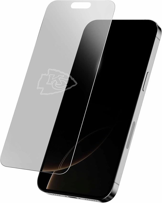 NFL Kansas City Chiefs Clear Screen Protector -for iPhone 14 Plus,13 Pro Max - with Disappearing Logo - Scratch-Resistant and Easy-to-Install Screen Protectors (Includes Installation Tray)