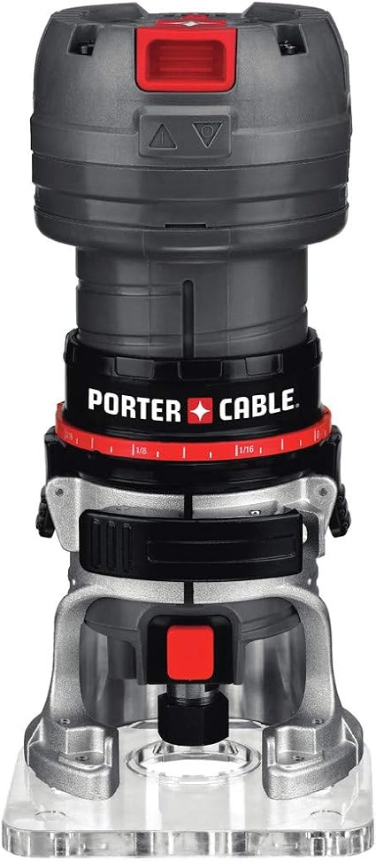 PORTER-CABLE Porter Cable Router, Variable Speed, 1/4-Inch Laminate Trimmer, 5.6-Amp (PCE6435)