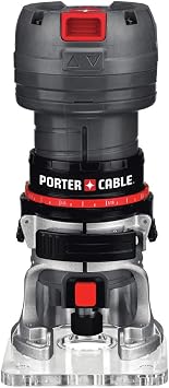 PORTER-CABLE Porter Cable Router, Variable Speed, 1/4-Inch Laminate Trimmer, 5.6-Amp (PCE6435)
