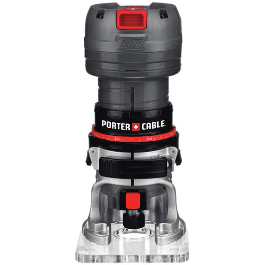 PORTER-CABLE Porter Cable Router, Variable Speed, 1/4-Inch Laminate Trimmer, 5.6-Amp (PCE6435)