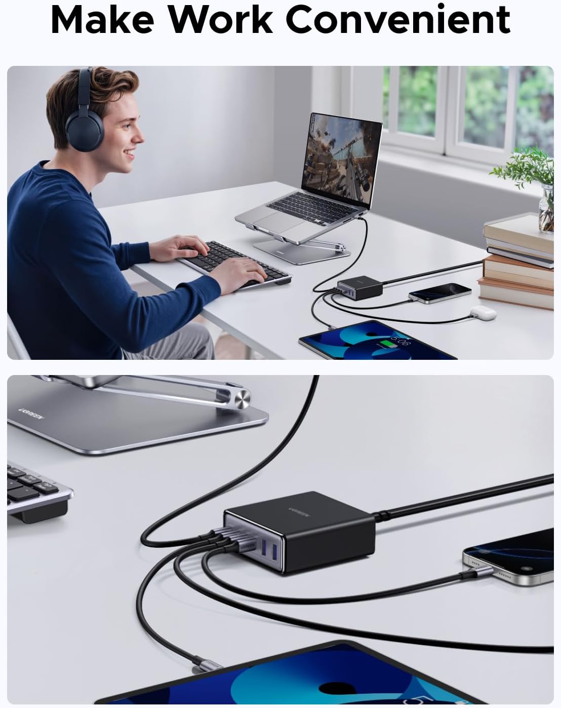 UGREEN 100W 6-Port GaN USB-C Charging Station