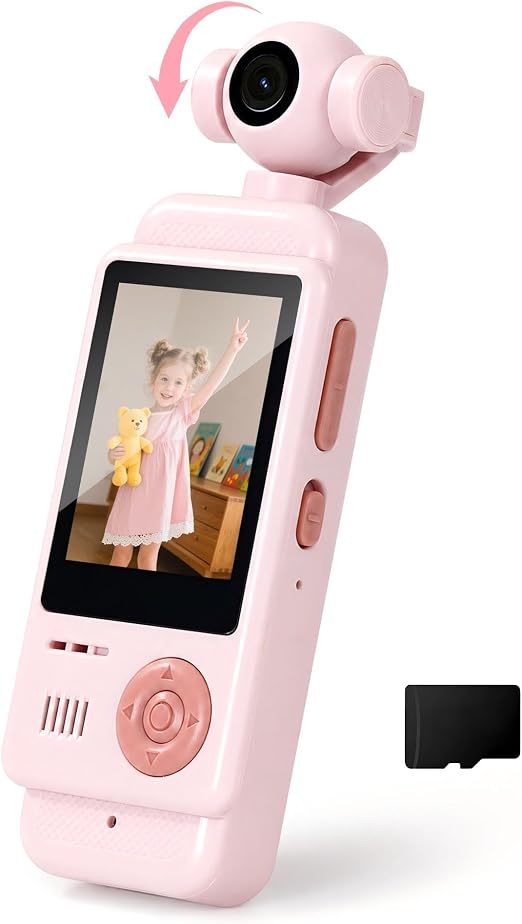 Kids Vlogging Camera, 44MP 1080P HD Digital Camcorder for Toddlers