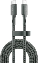 Clemm USB C to USB C Cable 60W 7.2ft, Fast Charging Nylon Braided Type C Charger Cord, USB 3.2 Long Lifespan, Compatible with iPhone 17/16/15, Samsung Galaxy S25/S24, iPad Pro, MacBook Pro, Gray - Image 1
