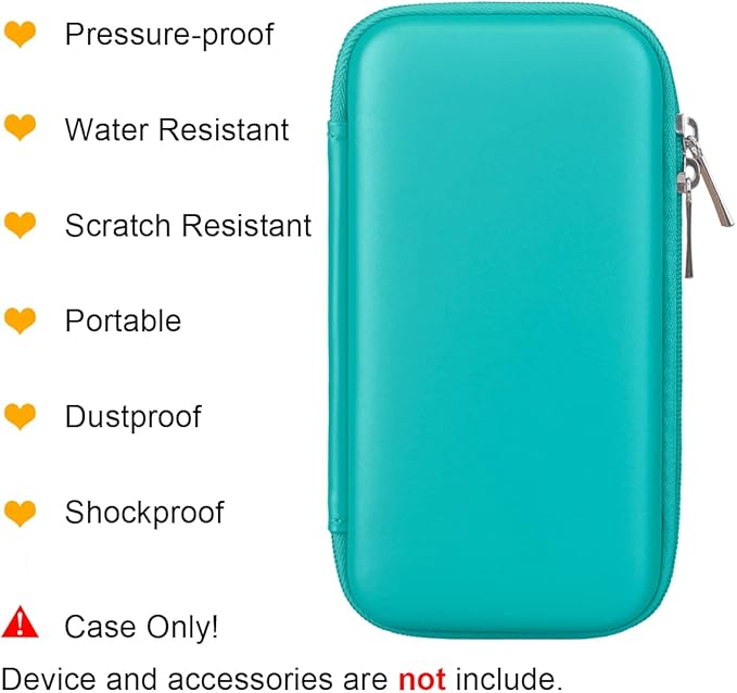 BOVKE Hard Case for Roku Remote, Roku Streaming Stick+/4K Remote Case, Extra Mesh Pocket for Accessories, Turquoise