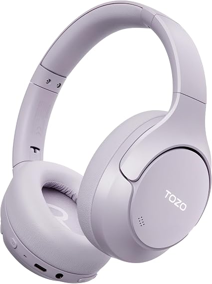 TOZO HT3 Hybrid Noise Cancelling Wireless Headphones, 90H Over Ear Headset