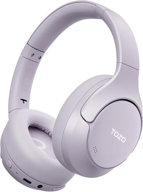 TOZO HT3 Hybrid Noise Cancelling Wireless Headphones, 90H Over Ear Headset