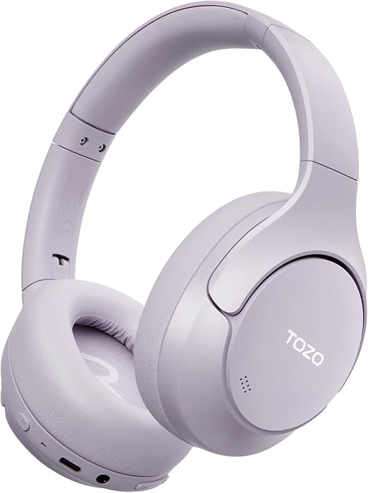 TOZO HT3 Hybrid Noise Cancelling Wireless Headphones, 90H Over Ear Headset