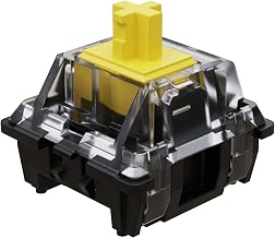 Gateron KS-15 Optical Switches for MX Mechanical Gaming Keyboard | 35g Force | Linear | Clear Top RGB Switches for Backlit Keyboard | (65 PCS, Yellow) - Image 1