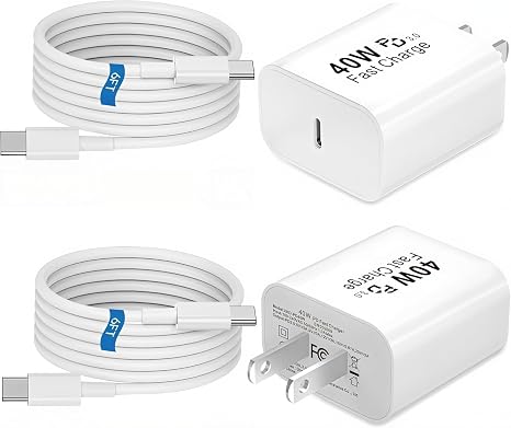 Type C Charger Fast Charging 40W for iPhone 17 16 15 Air Pro Max, USB C Charger Block with 6FT Cable for iPhone 17/17 Plus/17 Pro Max/16 Plus/16 Pro Max/15 Max/iPad Pro, USBC Charger Wall Plug