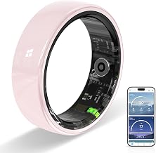 Ceramic Smart Ring for Women,Fitness Tracker with Sleep Monitor - Image 1