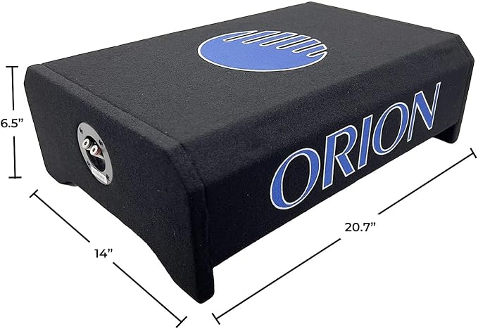 ORION Cobalt CDF12 12” Passive Down-Firing Subwoofer Enclosure – 500W RMS/2000W Max, Slim Sealed Sub Box for Cars & Trucks, Low-Profile Air-Tight Bass Thin Enclosure, Shallow Mount