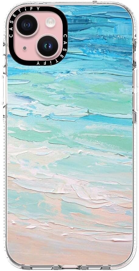 CASETiFY Clear iPhone 15 Plus Case [Not Yellowing / 6.6 ft. 3X Military Grade Drop Protection/Compatible with Magsafe] - Ocean Tides - Clear