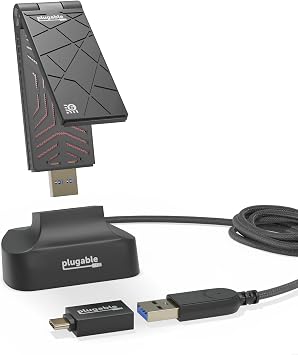 Plugable WiFi 6 USB WiFi Adapter for Desktop PC & Laptops