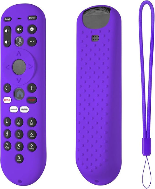 Hi Color Silicone Remote Control Cover for Xumo TV Remote Xumo Stream Box Voice Remote RC3401 Protective Case Sleeve (Purple)