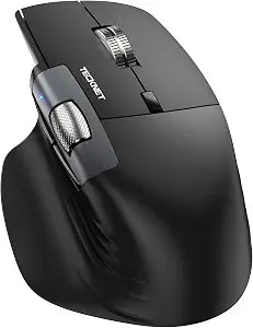 TECKNET Wireless Mouse, Ergonomic Bluetooth Mouse (BT 5.3/5.0 & 2.4G & Wired), Rechargeable Mouse with Ultra-Fast Scrolling, Side Scroll, 6-Level DPI, Quiet Clicks, Optical Mouse for Laptop Desktop - Image 1