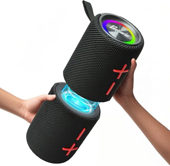 2 in 1 Magnetic Dual Splittable Bluetooth Speaker, 40W Portable Wireless Speakers with Deep Bass, IPX6 Waterproof, Bluetooth 5.3, 24H Playtime, 360° Stereo Sound for Home, Outdoor, Party, Travel