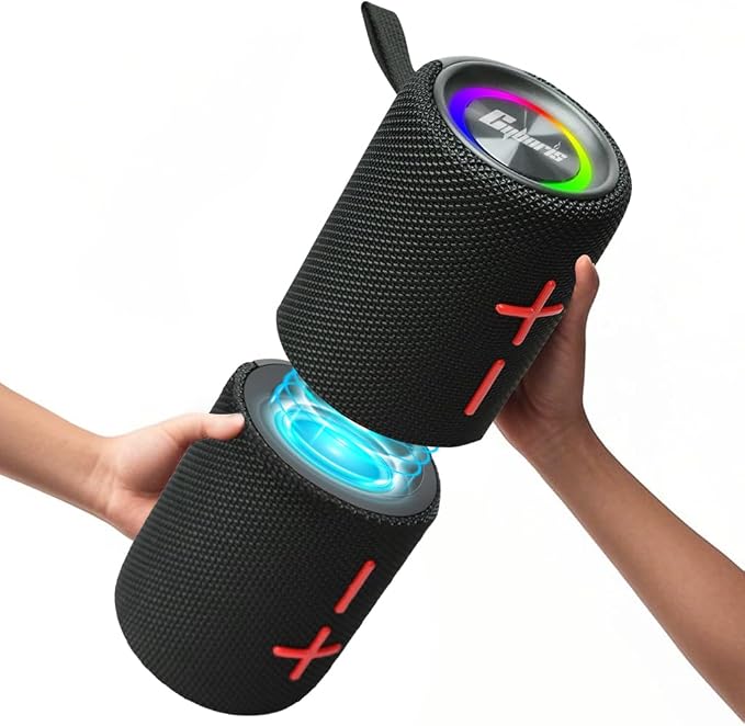 2 in 1 Magnetic Dual Splittable Bluetooth Speaker, 40W Portable Wireless Speakers with Deep Bass, IPX6 Waterproof, Bluetooth 5.3, 24H Playtime, 360° Stereo Sound for Home, Outdoor, Party, Travel