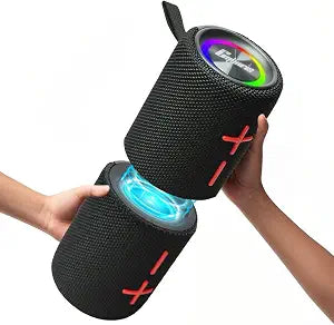 2 in 1 Magnetic Dual Splittable Bluetooth Speaker, 40W Portable Wireless Speakers with Deep Bass, IPX6 Waterproof, Bluetooth 5.3, 24H Playtime, 360° Stereo Sound for Home, Outdoor, Party, Travel