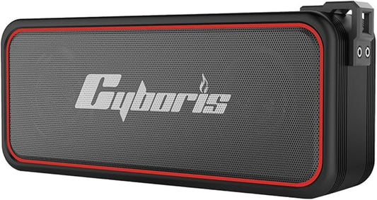 CYBORIS Portable Bluetooth Speaker, Wireless Speakers with 20W HD Sound, IPX7 Waterproof, Bluetooth V5.3, Dual Stereo Pairing, 30H Playtime for Home, Outdoor, Travel, Party, Beach